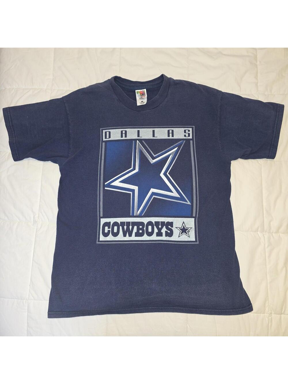 Vintage Dallas Cowboys Pro Player T-Shirt L 90s Navy Blue NFL READ